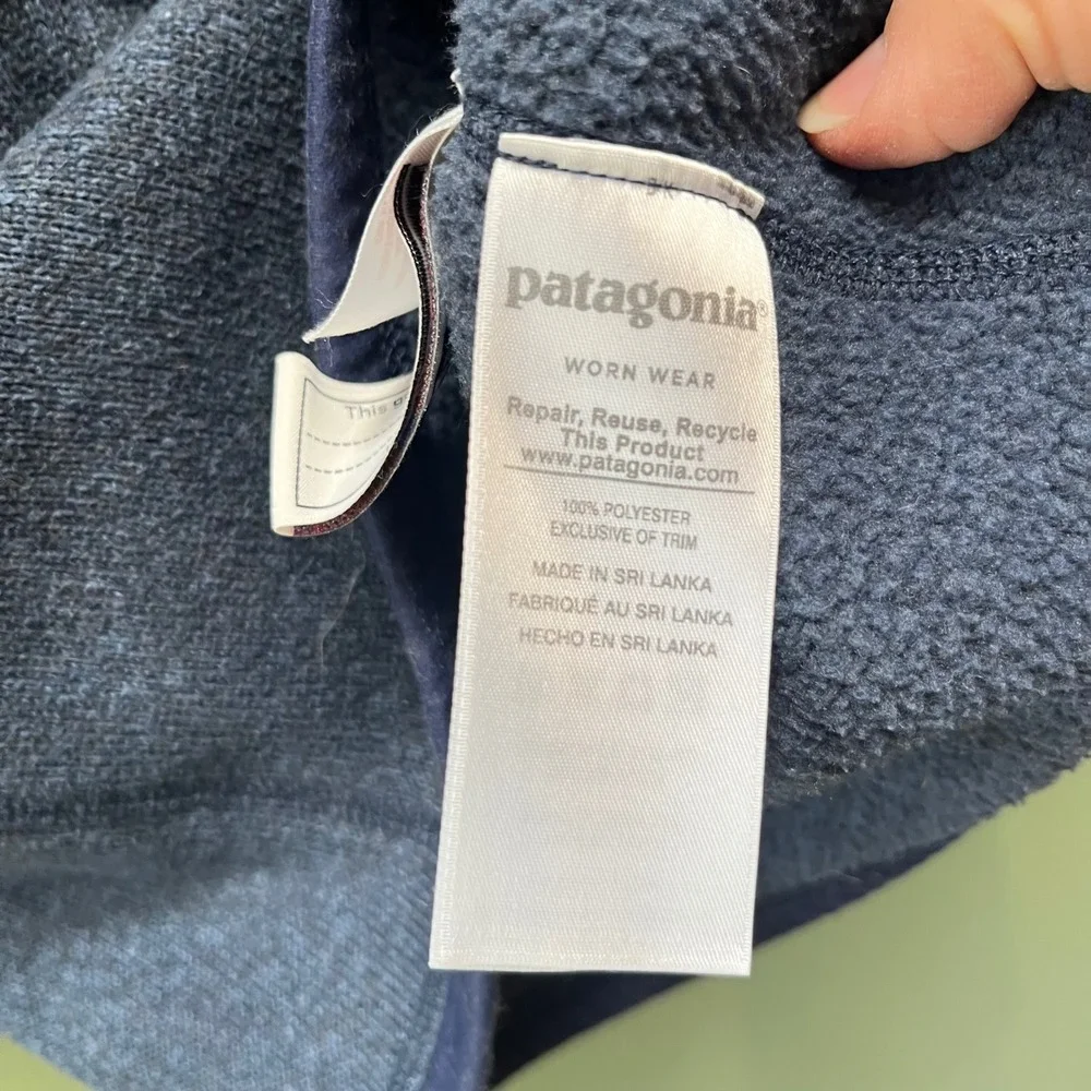 Patagonia Kids Better Sweater 1/4 Zip Fleece Pullover Navy Blue XS 5-6 65705 - Picture 3 of 8